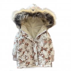 Dievčenská zimná bunda - antický kvet