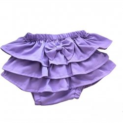 Dievčenská volánková sukňa - bloomers fialová