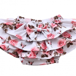 Dievčenská volánková sukňa - bloomers kvetované