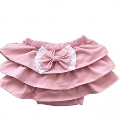 Dievčenská volánková sukňa - bloomers ružové